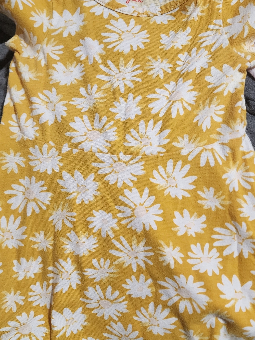 Cat & Jack Yellow Dress with White Floral Print